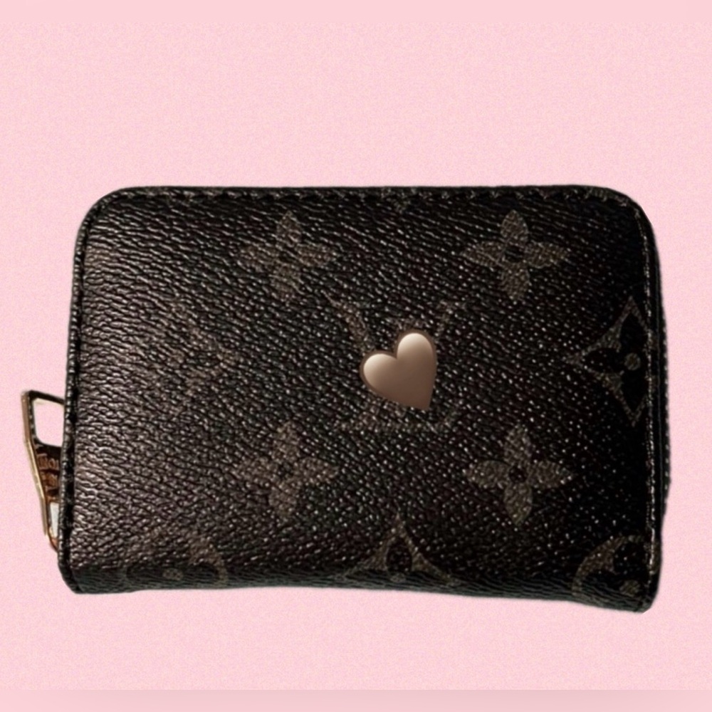 Black Designer Monogram Wallet